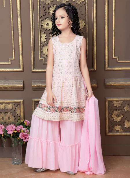 Pink Colour Alka Vol 31 New Latest Designer Wedding Wear Kids Georgette Salwar Suit Collection 234